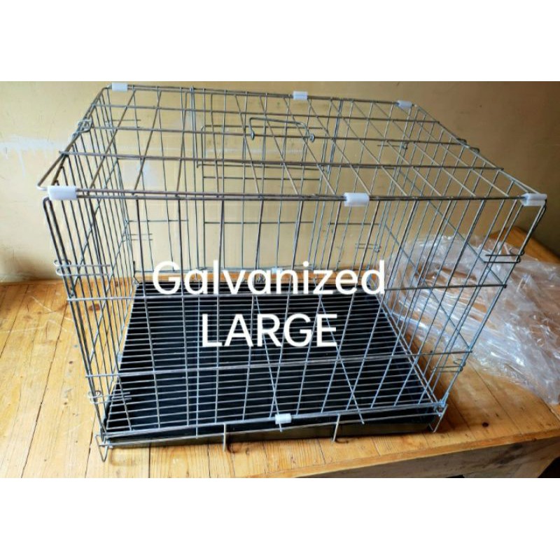 Galvanized sales dog crate