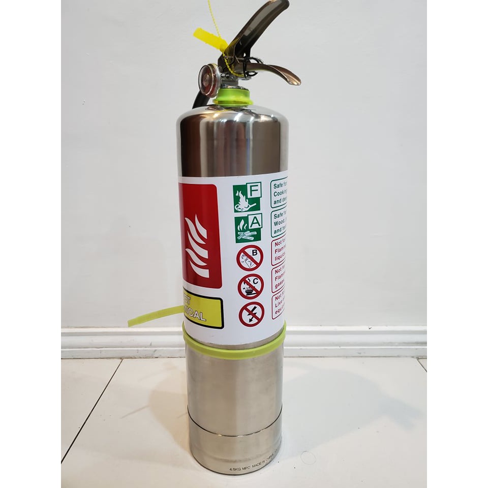 Class k fire clearance extinguisher