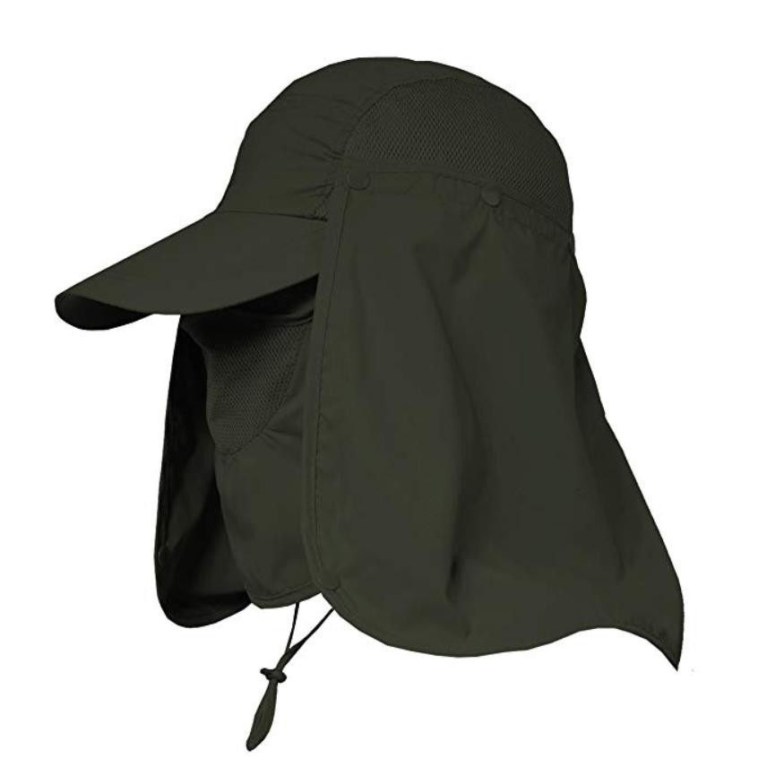 Men Fishing Visor Hat UV Protection Face Neck Outdoor Hiking Cover