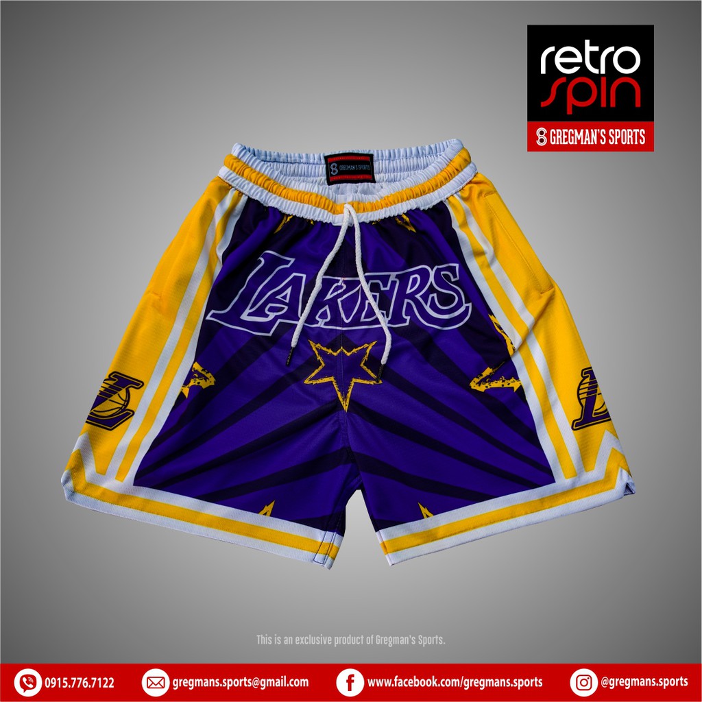 Retro nba shorts store lakers