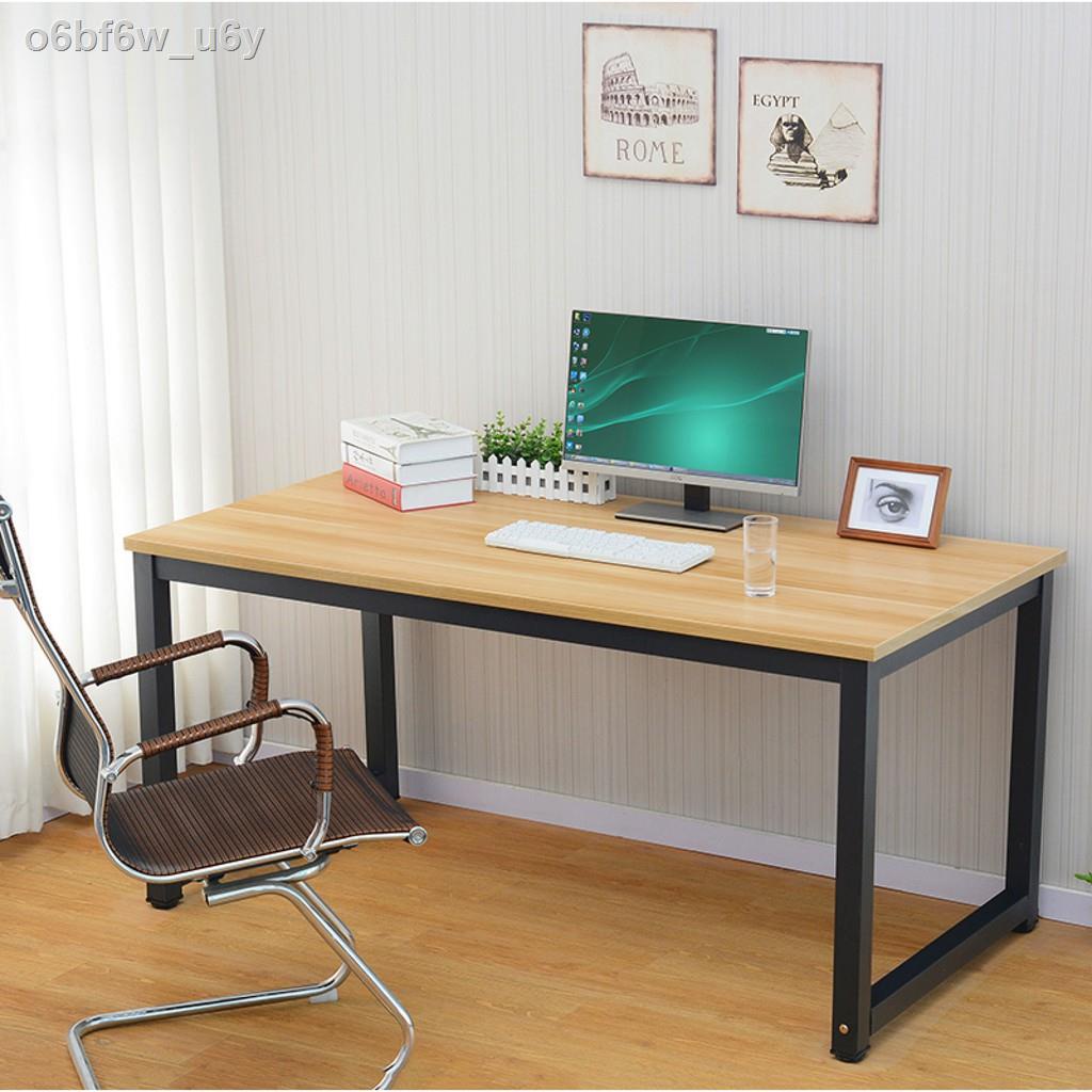 120cm x 60cm x 74cm】Home Office Desk Table Computer Desk Furniture Solid  Wood + Stainless Steel