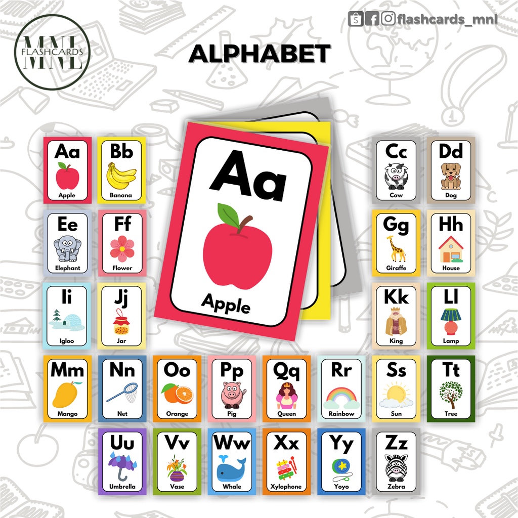 Alphabet PVC Flash Cards for Kids