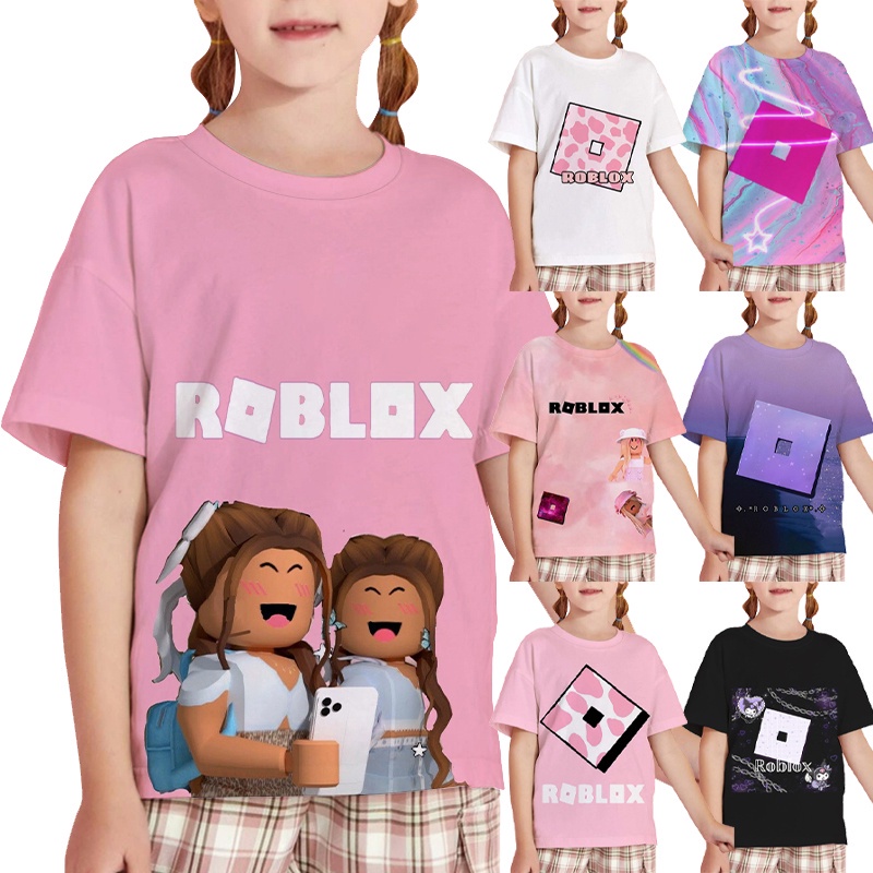 Robloxs Shirt For Kids Roblox Girls T-Shirt 3-14 Years Graphic Print Kids  Shirt Everyday Short Sleeve