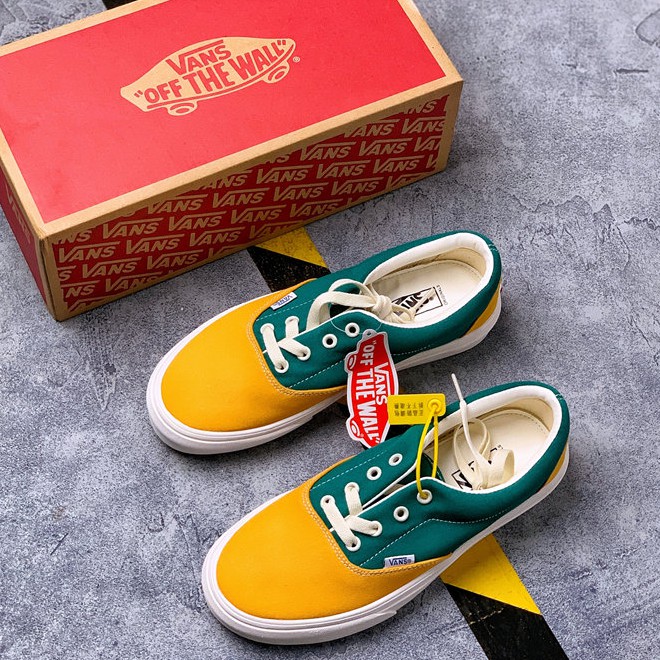 Yellow and cheap green vans