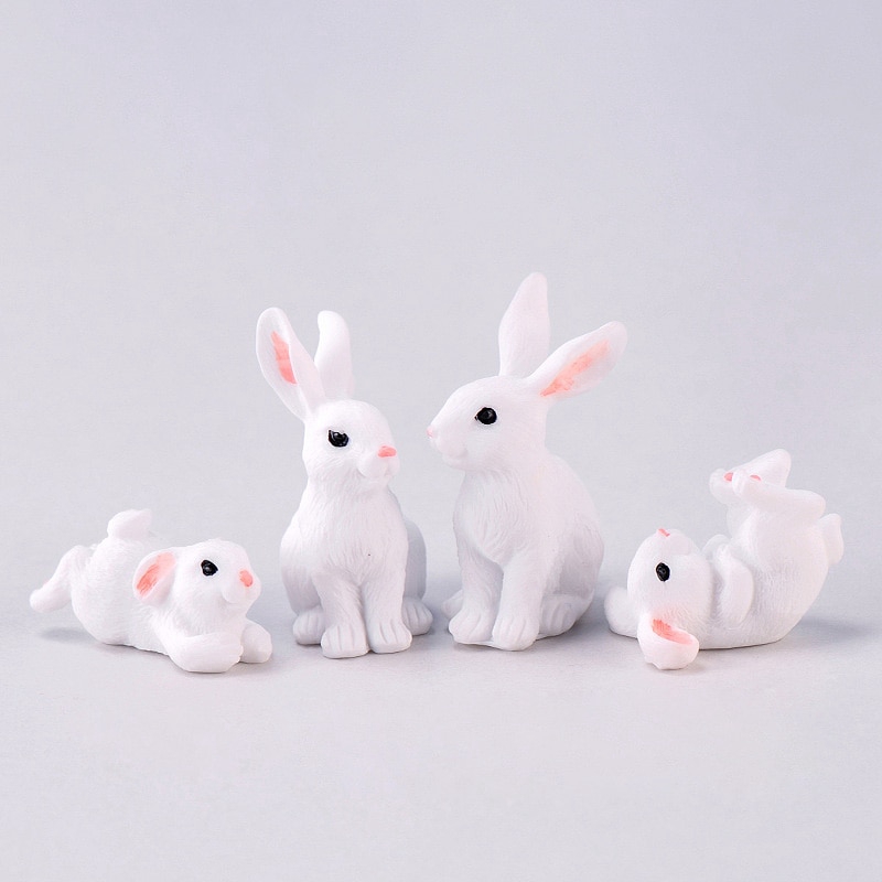 Small White Rabbit Figurine