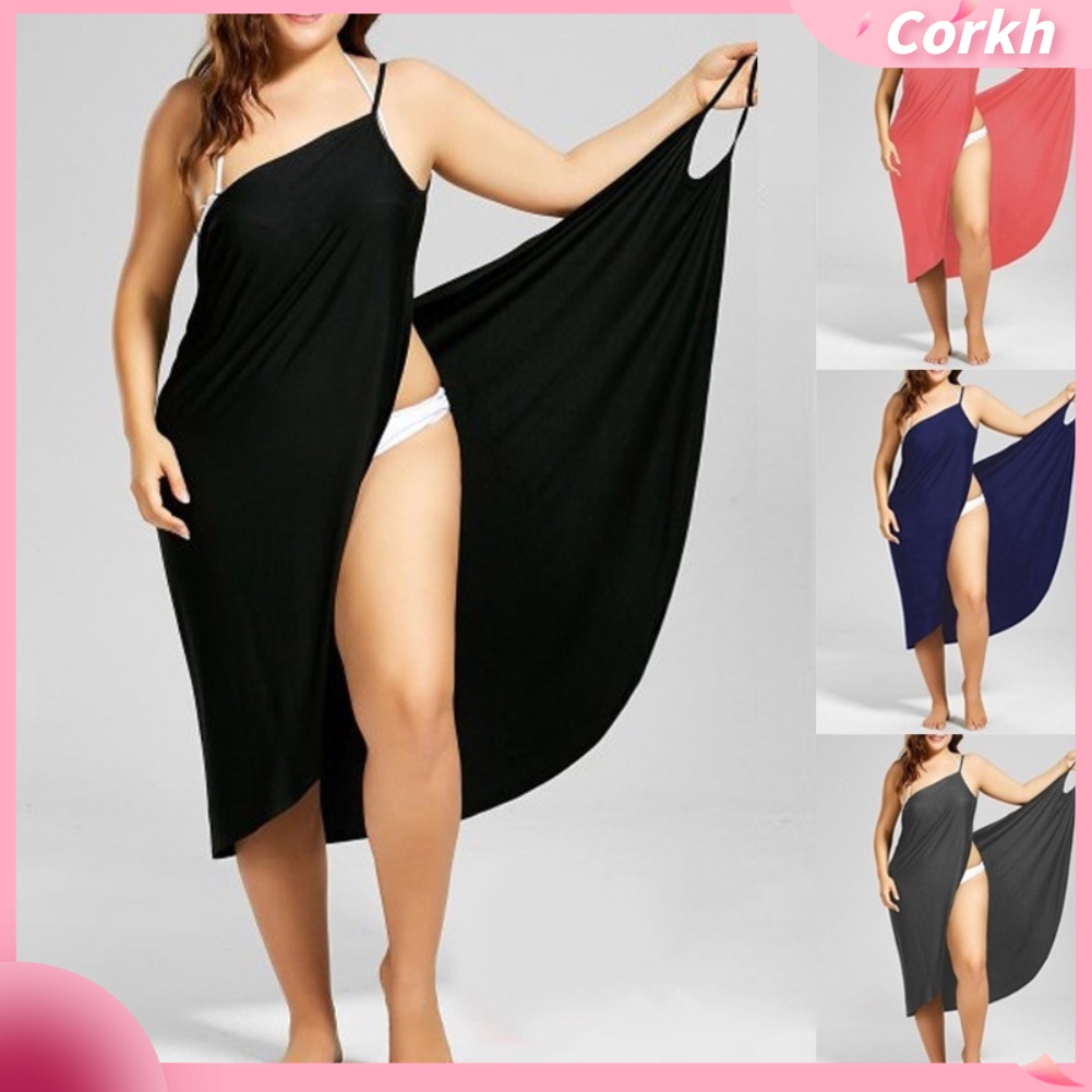 Plus size beach cover up wrap dress hot sale