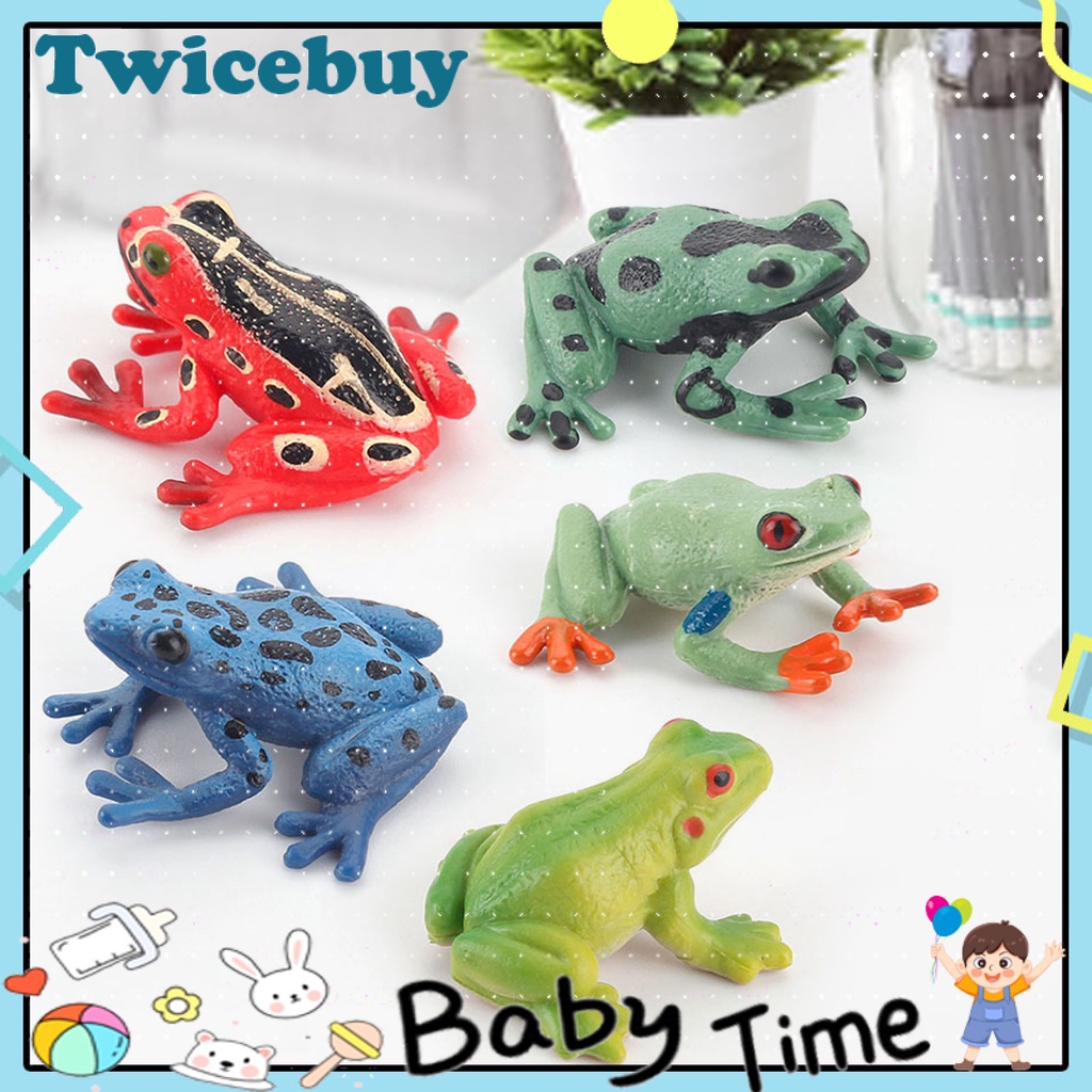 Tb_ Frog Model Smell-less Solid PVC Realistic Frog Figure for Home