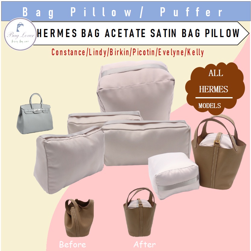 Satin Pillow Luxury Bag Shaper For Hermes Lindy 26 and Lindy 30.