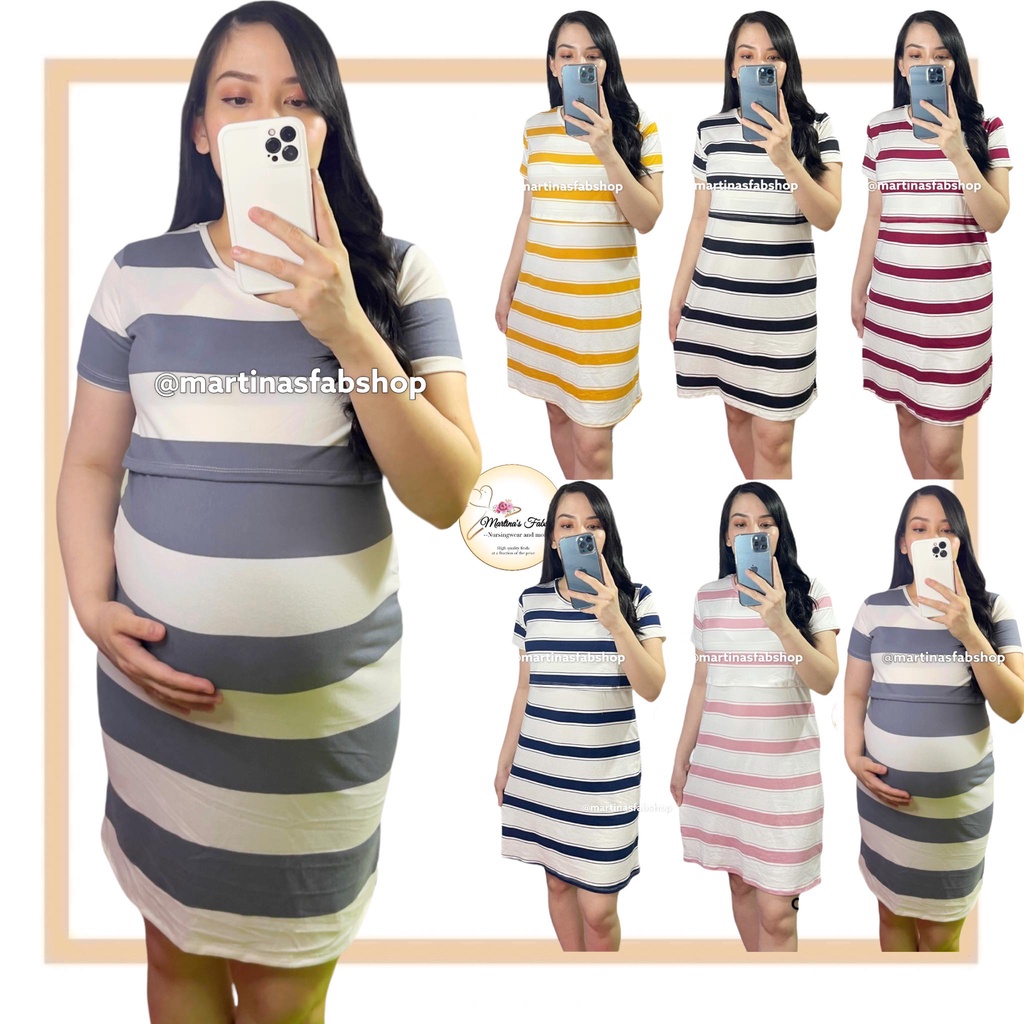 KYLIE STRIPE 2 maternity and breastfeeding nursing dress