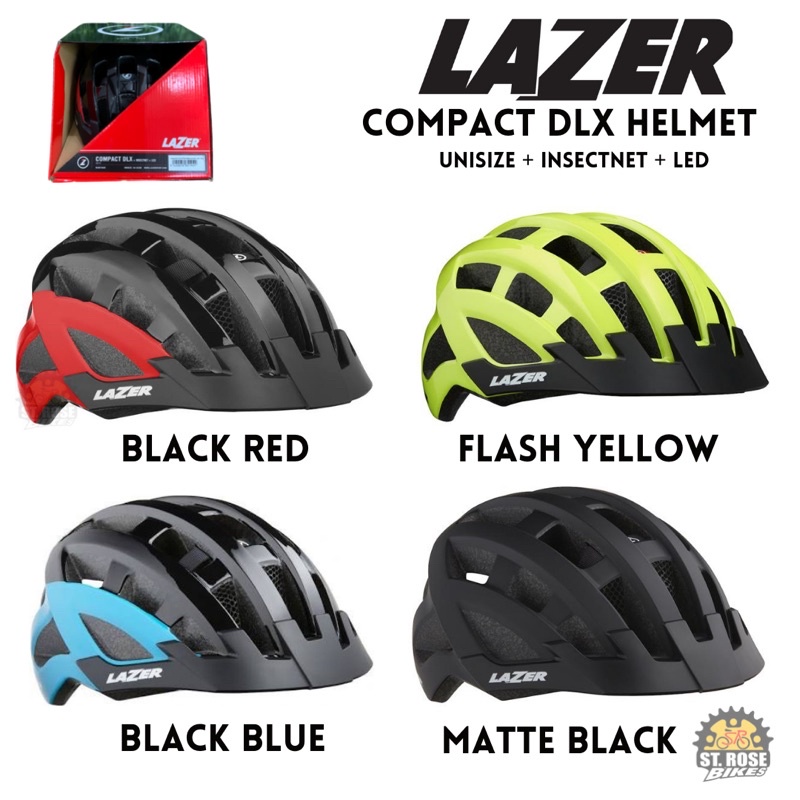 Lazer compact helmet flash hot sale black