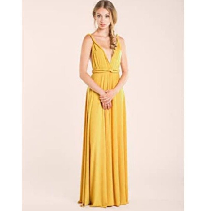 Golden yellow infinity clearance dress