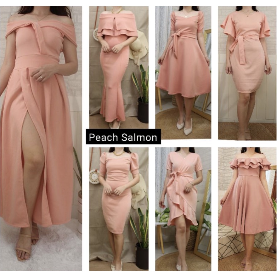 Semi formal peach store dress