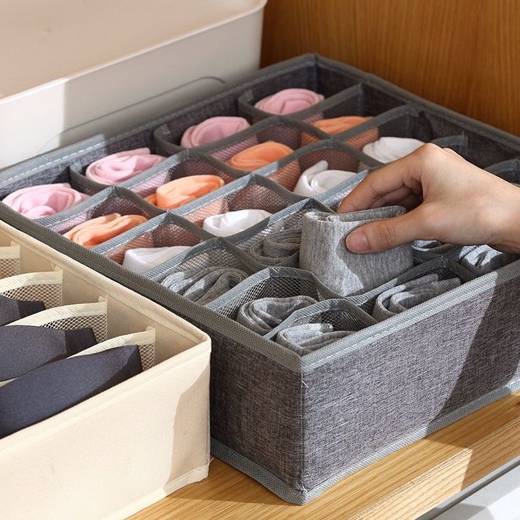 Divider Storage Box Panty Socks Bra Storage Box Underwear Organizer Drawer