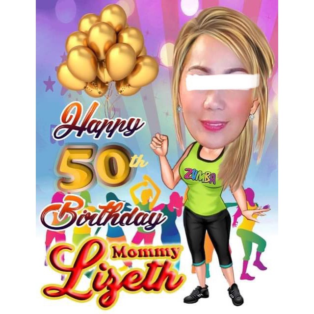 CAKE TOPPER ZUMBA DANCER MOMMY NANAY MAMA SEXY