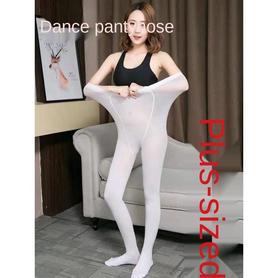 White stockings pantyhose spring and autumn thick dance socks wear thin  adult plus fat plus size leggings socks