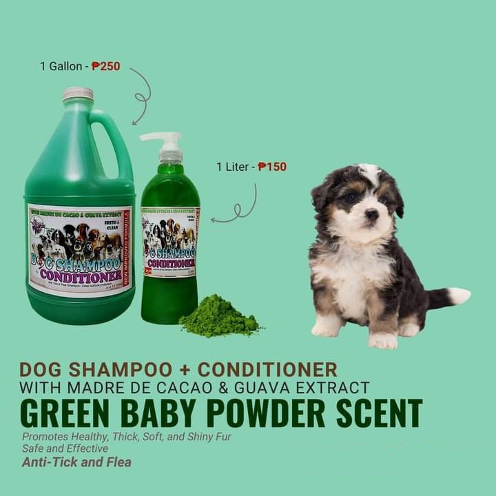 Dog shampoo hotsell baby powder