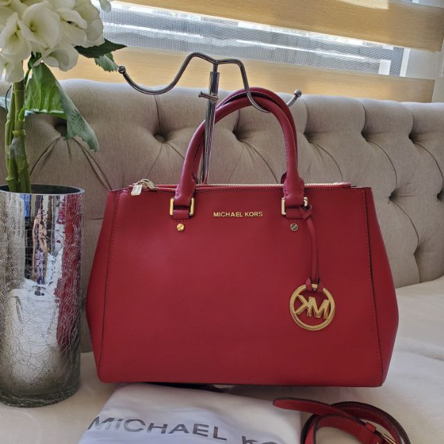 MK hotsell red handbag