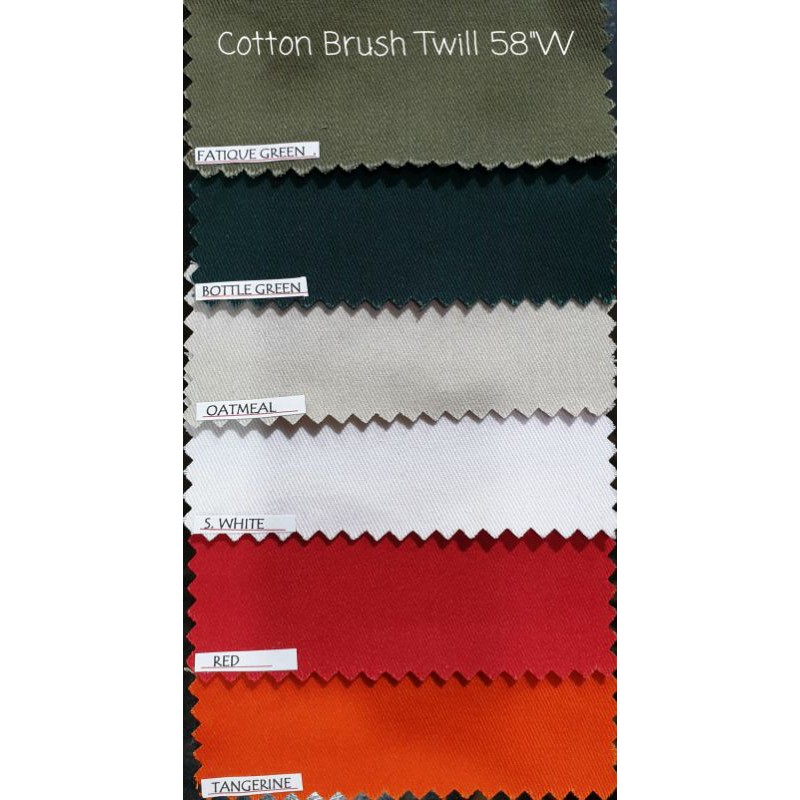 Cotton Brush Twill (SET A) Fabric 58 Width