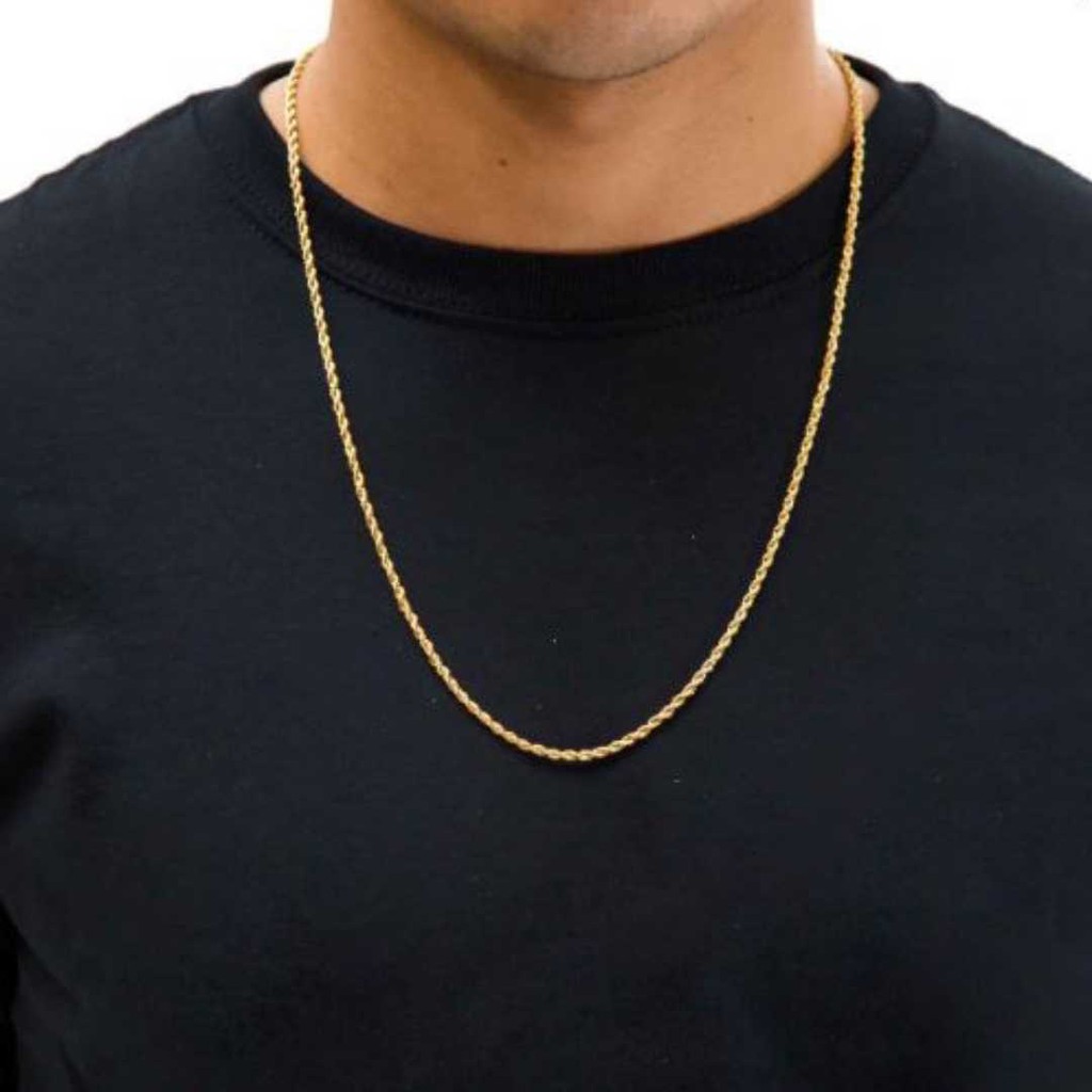 18 carat gold on sale necklace mens