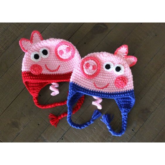 Peppa pig store crochet hat