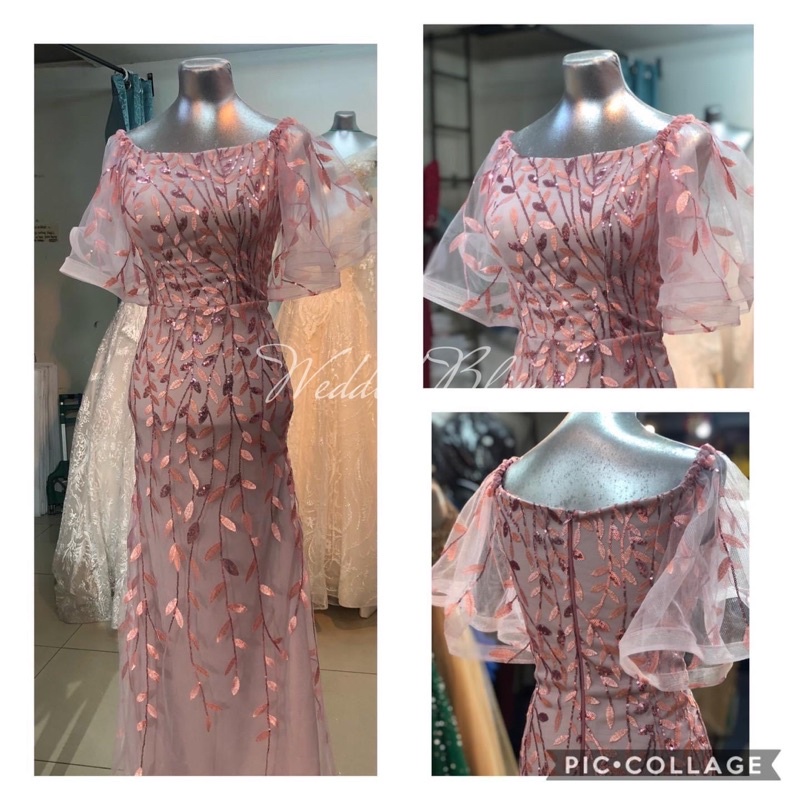 Peach gown outlet for principal sponsors