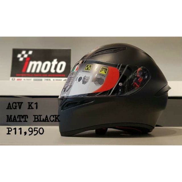  AGV K1 Helmet (Large) (Matte Black) : Automotive
