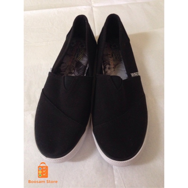 Black leather bobs outlet shoes