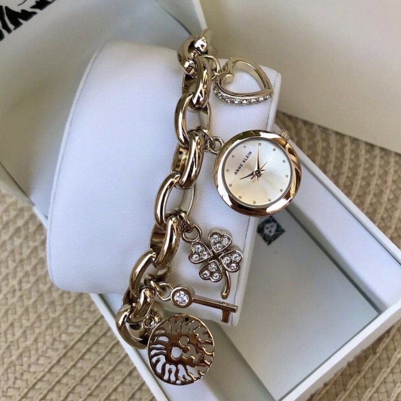 Anne klein charm on sale bracelet watch