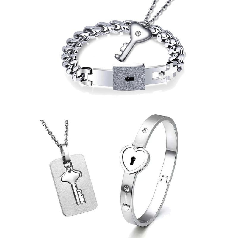 Couple bracelet on sale with lock