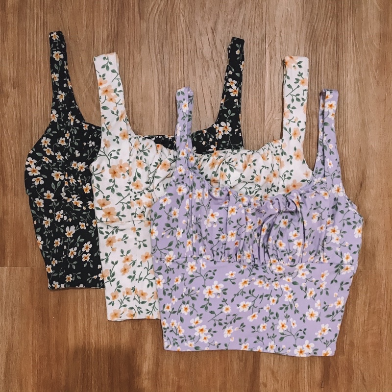 Floral Bustier Crop Top