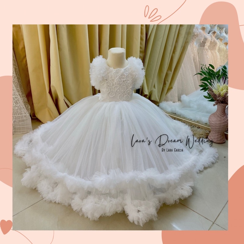 LITTLE BRIDE LONG BACK Ballgown Puff ruffles sleeveless TRENDING