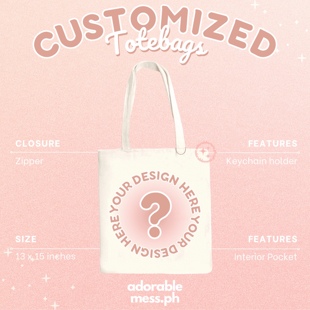 Keychain on sale tote bag