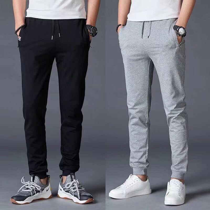 Gray jogger pants outfit mens sale