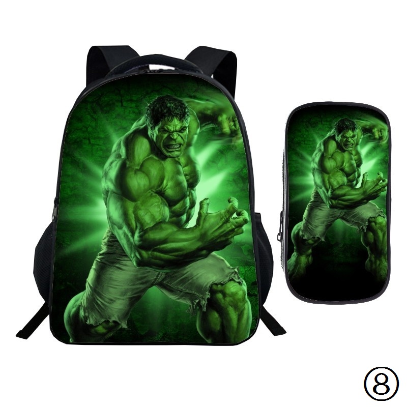 Fashion Printed Hulk Schoolbag Plus Pencil Case 2 Piece Set Avengers Kindergarten Primary School Students Backpack 3 9 Years Old Male Shopee Philippines