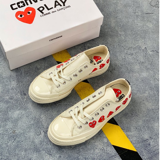 Comme des clearance garcons white sneakers