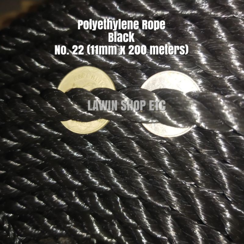 PE NYLON Rope no. 22 (11mm x 200 meters) Polyethylene Rope / Tali