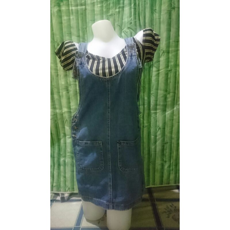 Denim jumper hotsell with off shoulder