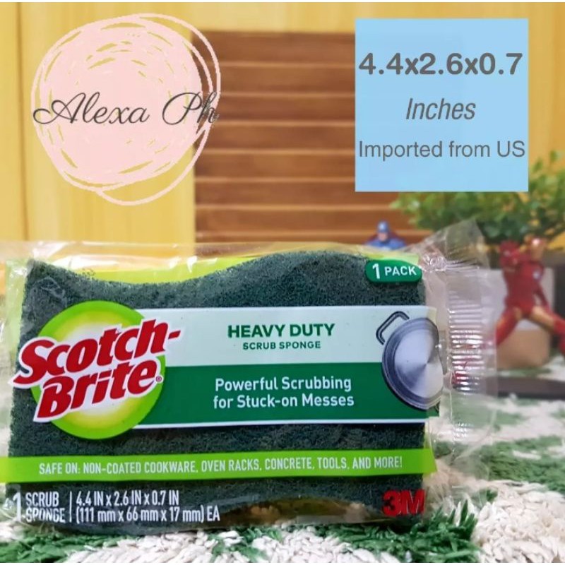 Scotch-Brite Heavy Duty Scrub Sponges, 3 Scrubbing Sponges