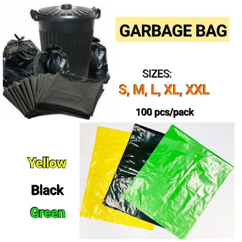 100pcs PE Random Color Trash Bag