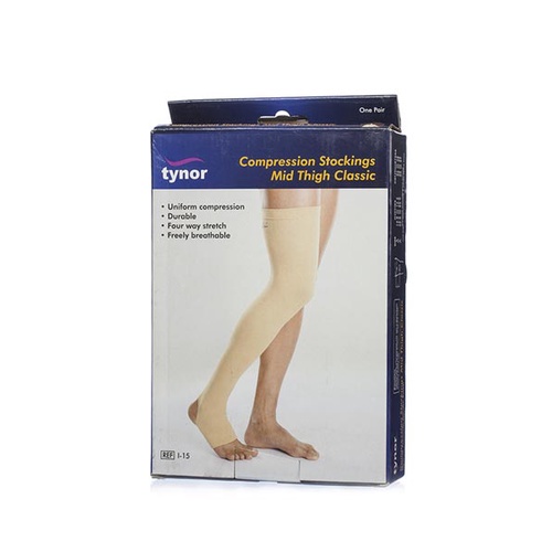 TYNOR COMPRESSION STOCKINGS MID THIGH (I 15)