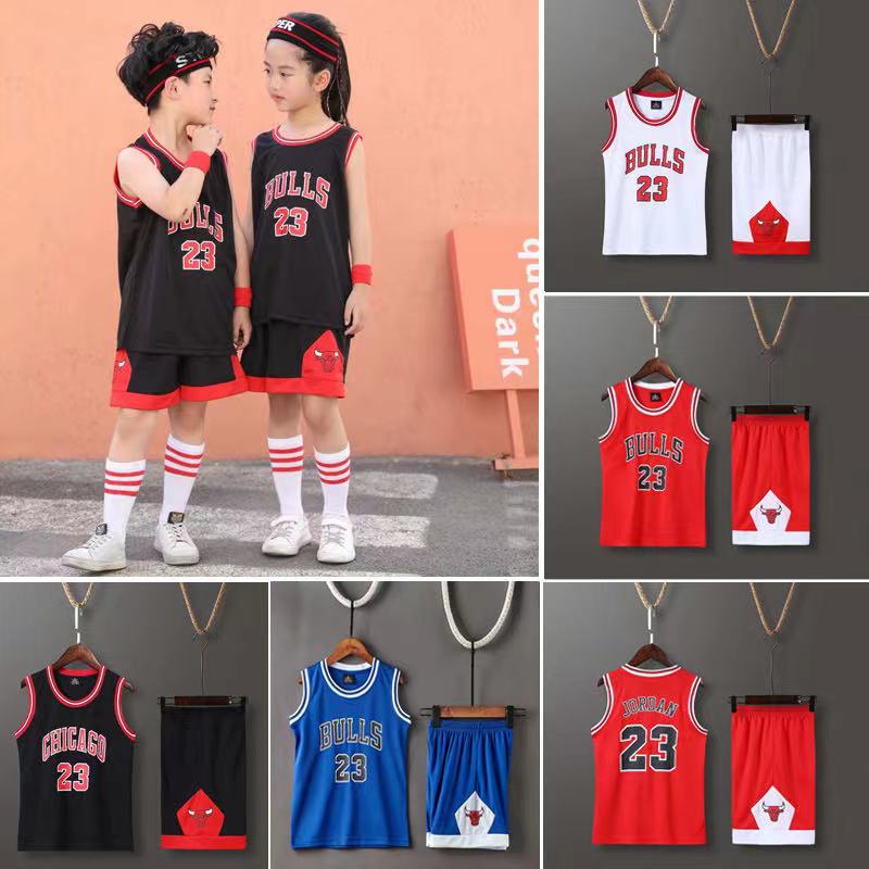 Kids Basketball Jersey Set-Chicago Bulls Michael Jordan #23 Basketball  Jersey-Boys and Girls Summer Vest and Shorts Suit (Color : Black, Size :  XXL): Buy Online at Best Price in UAE 