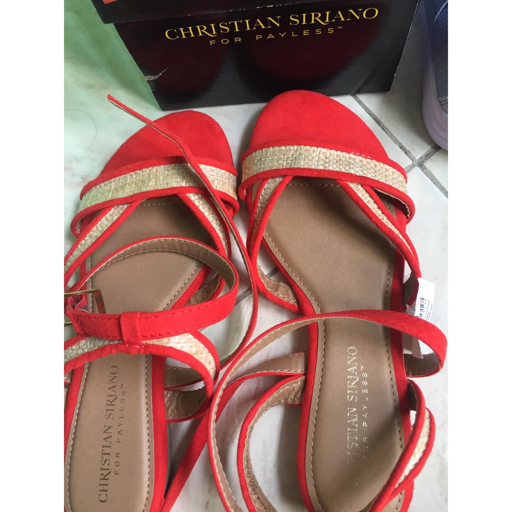 Red 2025 sandals payless