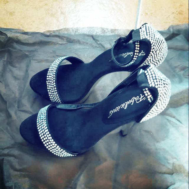 Fabulicious Fashion Heels Shoes, Black Color