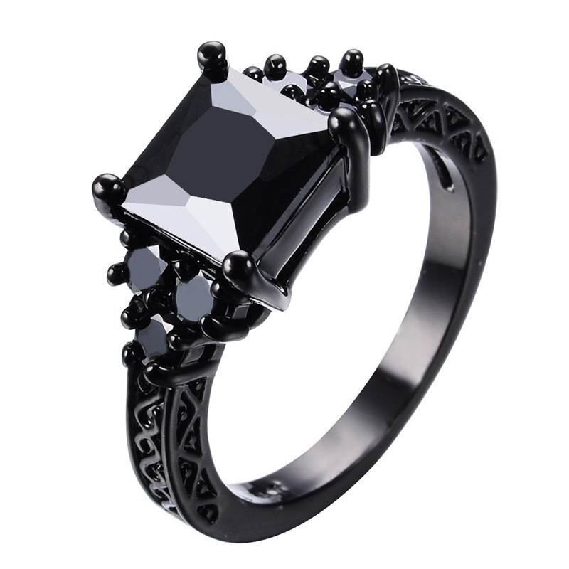 Ladies hot sale black ring