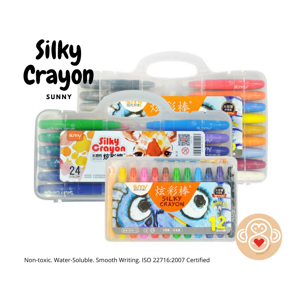 Silky crayons, 12pcs in pack
