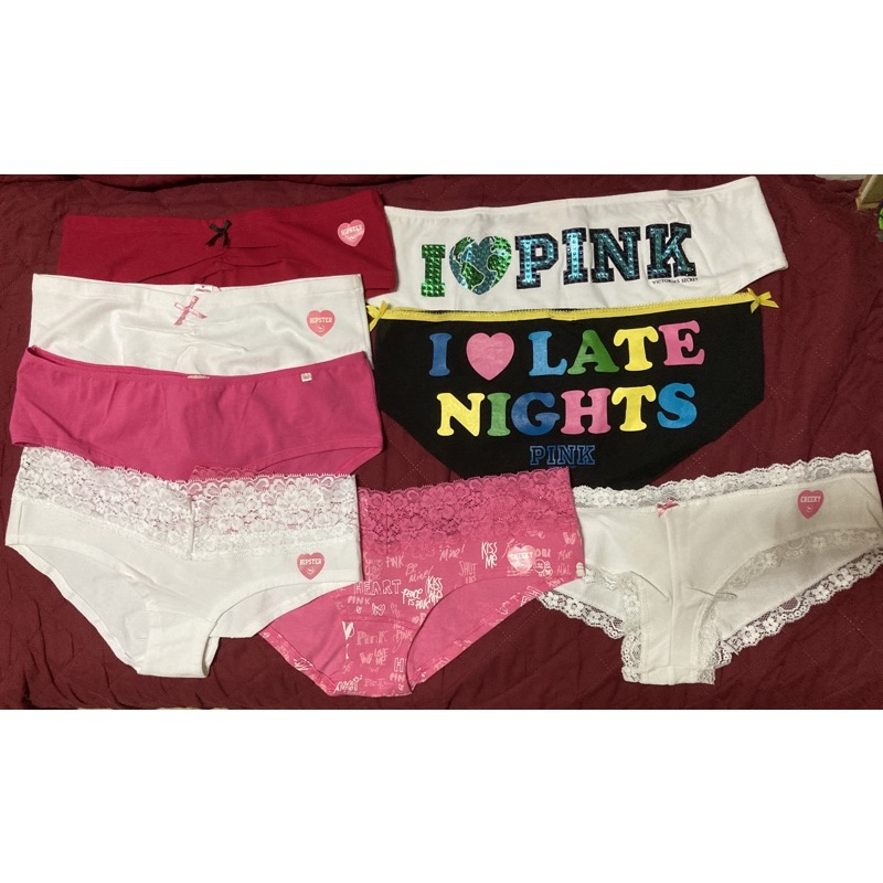 Victoria Secret PINK Underwear Authentic Women Laced Panties Briefs New  with Tag