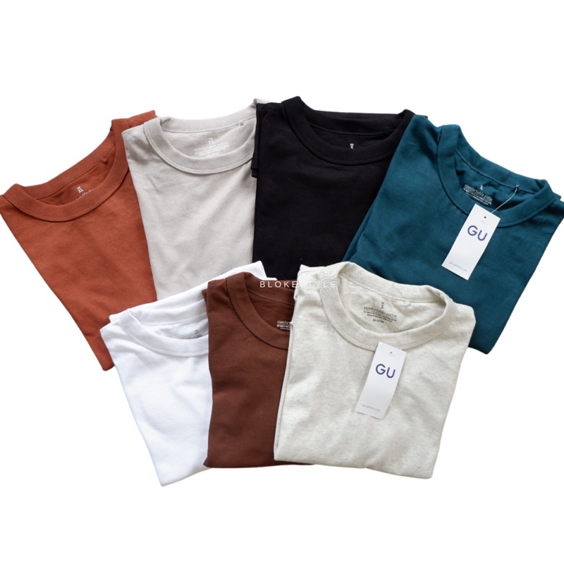 GU PLAIN CREW NECK SHIRT