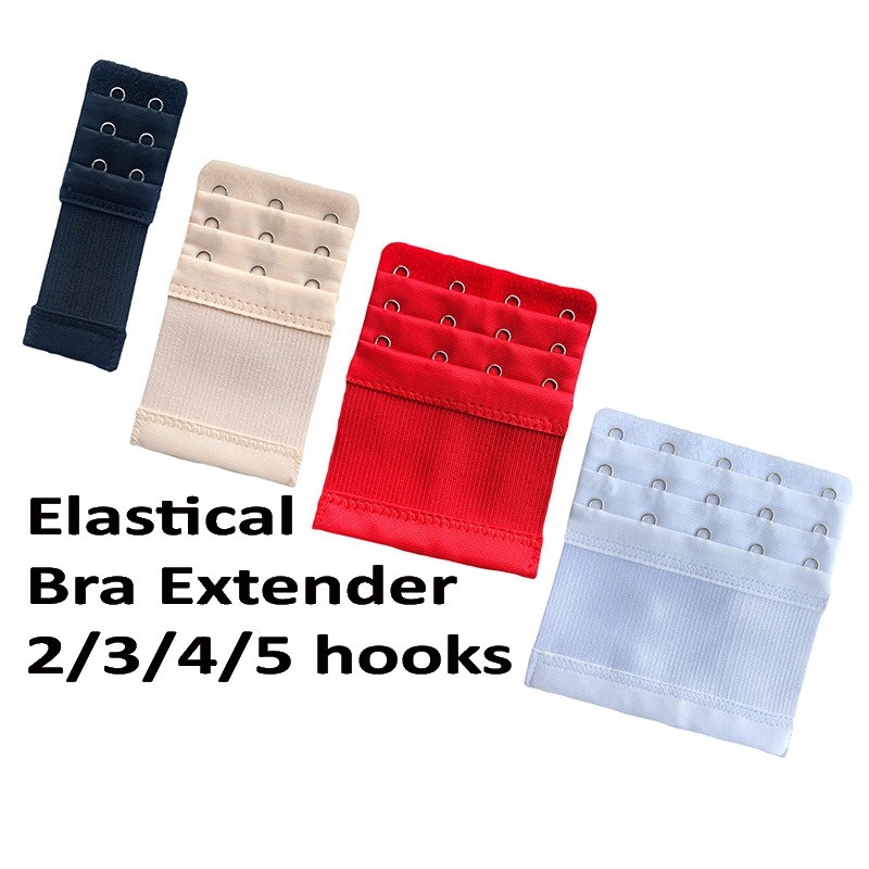 2/3/4/5 Hooks Elastical Bra Extender Back Strap Adjustable Buckle Bra  Extention