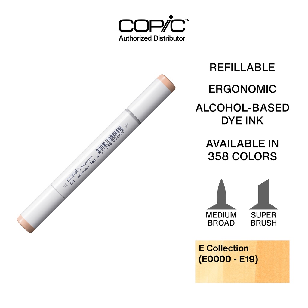 COPIC Sketch Marker Earth/Skin Tones (Individual)