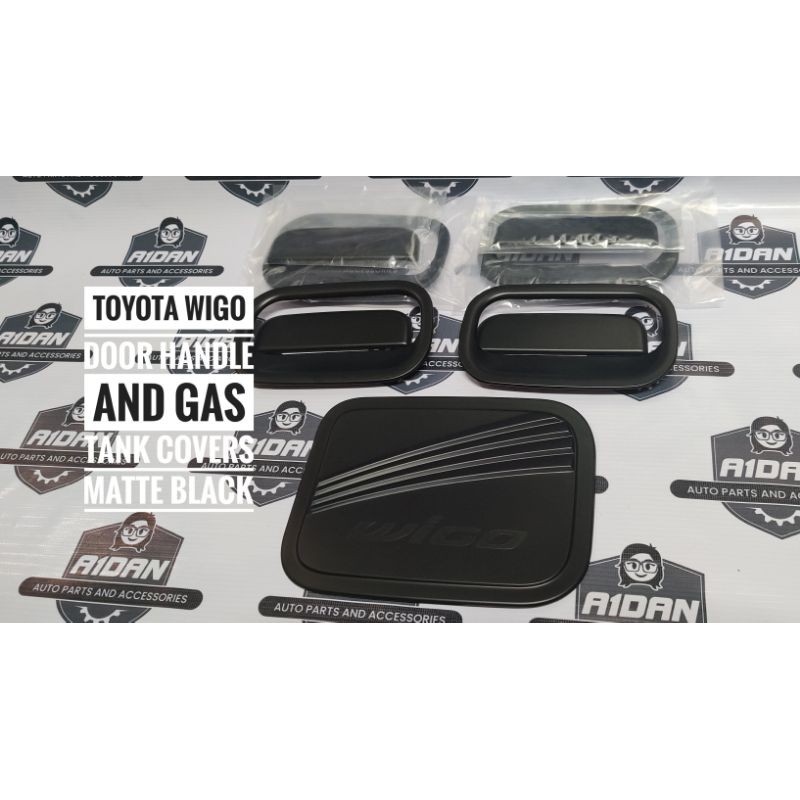 Toyota Wigo Door Handle Covers and Gas Tank Covers Matte Black or